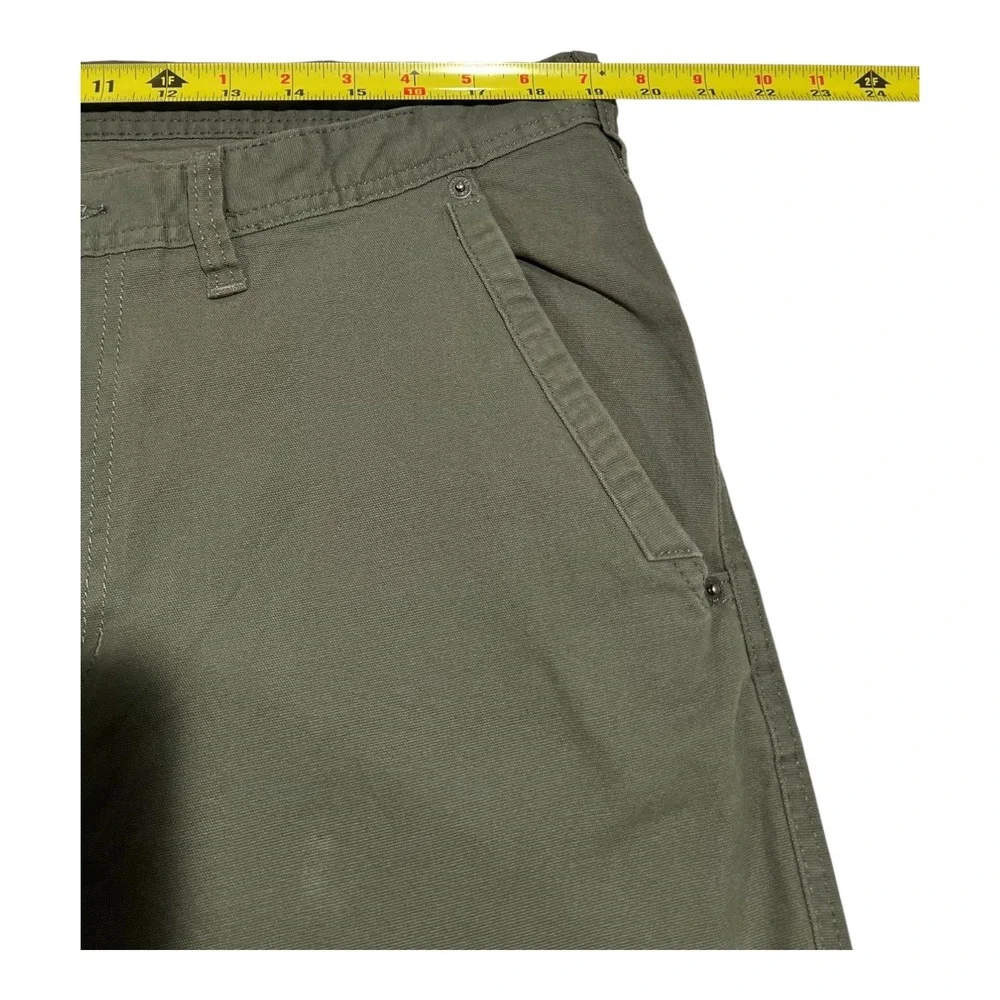 NWT Eddie Bauer Men's 38x34‎ Green Canvas Utility Workwear Pants Trousers